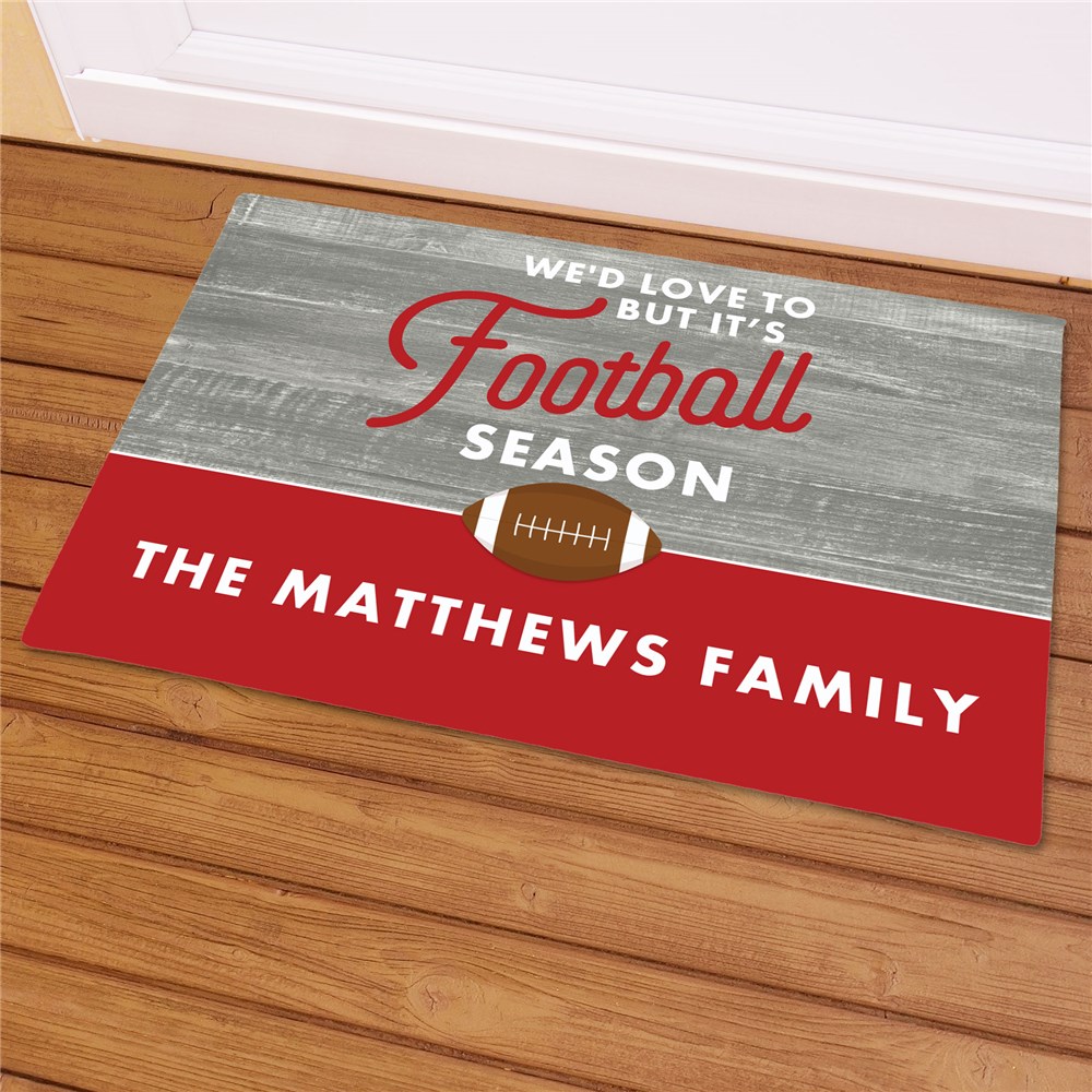 Personalized It's Football Season Doormat