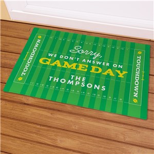 Personalized Game Day Football-themed Family Doormat