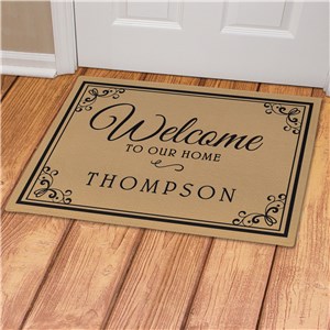 Personalized Welcome to our Home Doormat