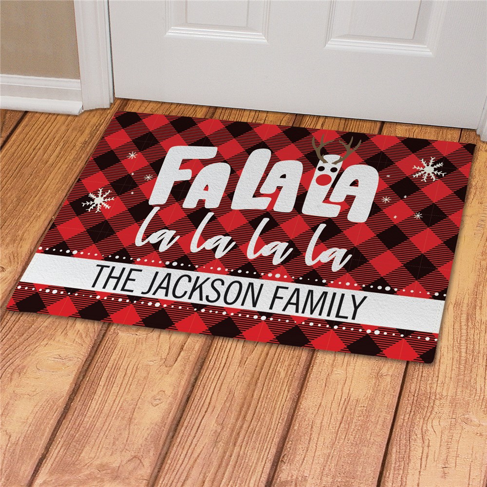 Personalized Falala Reindeer Doormat