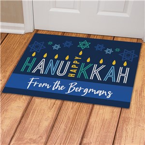 Personalized Menorah Happy Hanukkah Doormat 831202537X