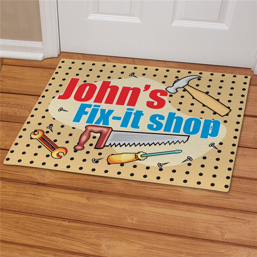 My Fix-It Shop Personalized Doormat | Personalized Doormats