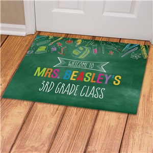 Personalized Welcome to Class Chalkboard Doormat 831220637X