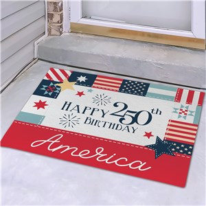 Happy 250th Birthday America Doormat 831243307X