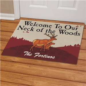 Neck of the Woods Welcome Doormat | Personalized Fishing Gifts