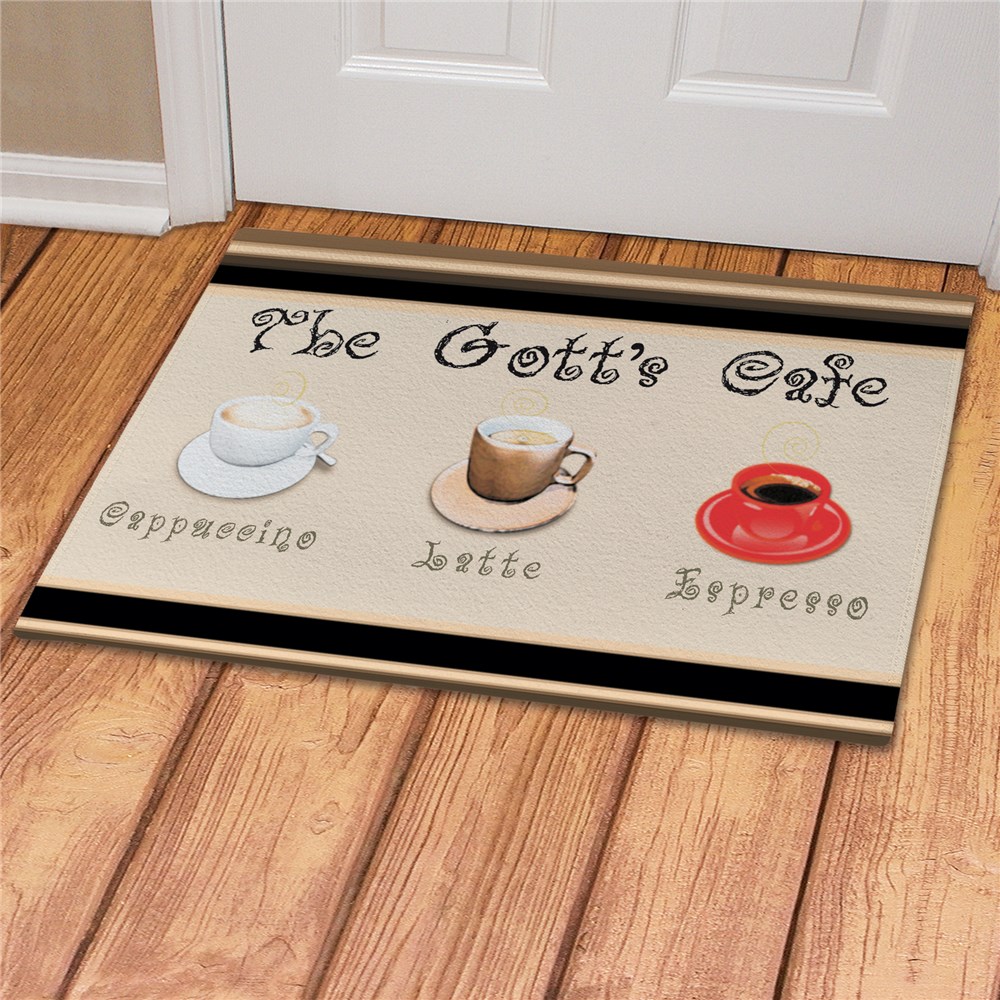 Personalized Cafe Door Mats | GiftsForYouNow