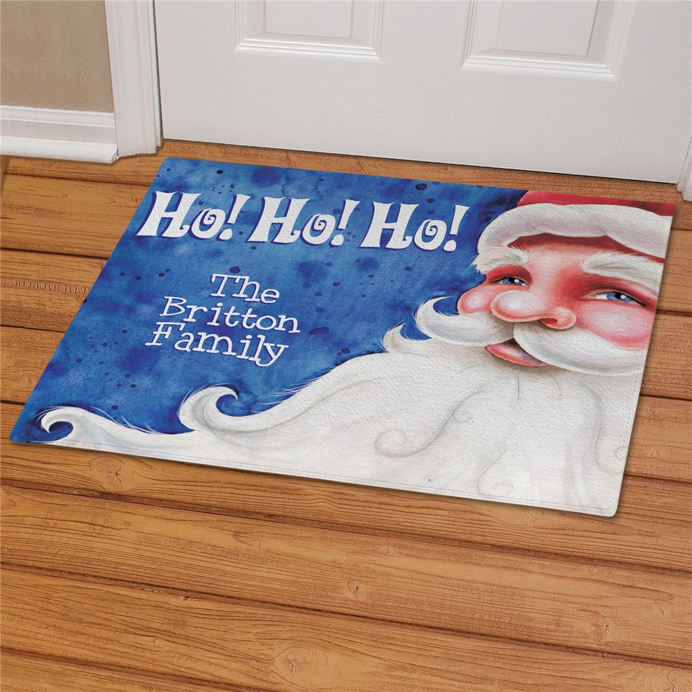 Customizable Santa Ho, Ho, Ho! Doormat GiftsForYouNow