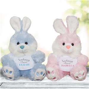 Personalized Hearts Somebunny Loves You Small Stuffed Bunny 83142189X