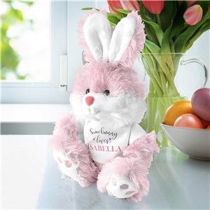 Personalized Hearts Somebunny Loves You Small Stuffed Bunny 83142189X
