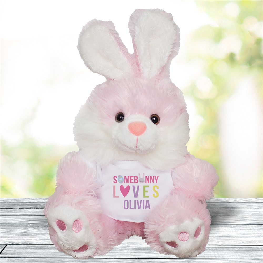 Personalized SomeBunny Loves You Easter Icons Small Stuffed Bunny 83142439X