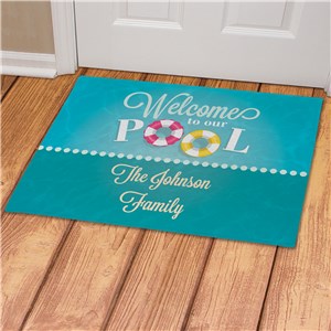 Personalized Welcome To Our Pool Doormat 83143377X