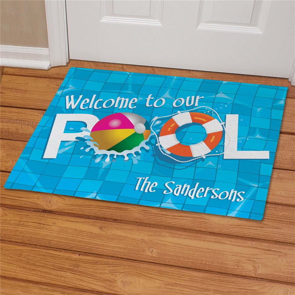 Personalized Swimming Pool Doormat GiftsForYouNow