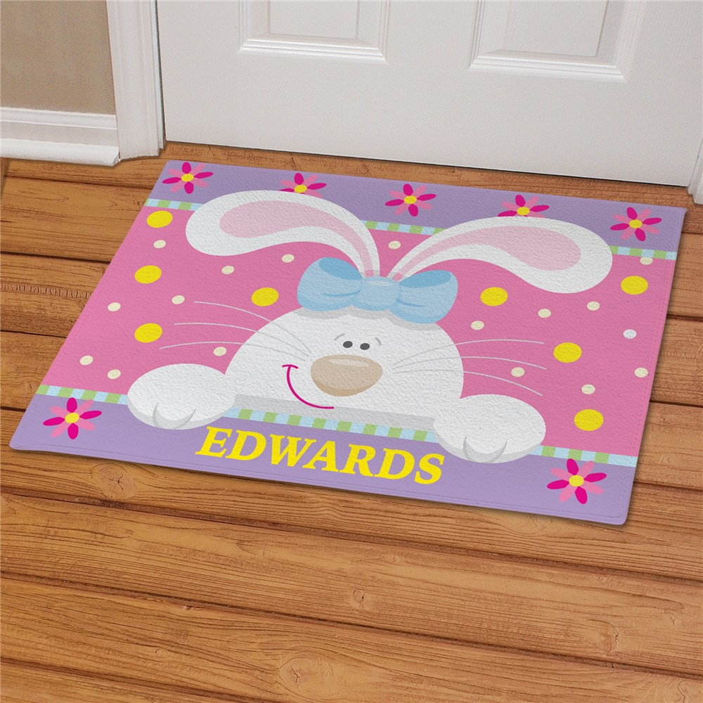 Easter Bunny Personcalized Doormat GiftsForYouNow