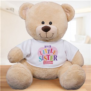 Big Sister Heart Personalized Teddy Bear | Big Sister Gifts from Baby
