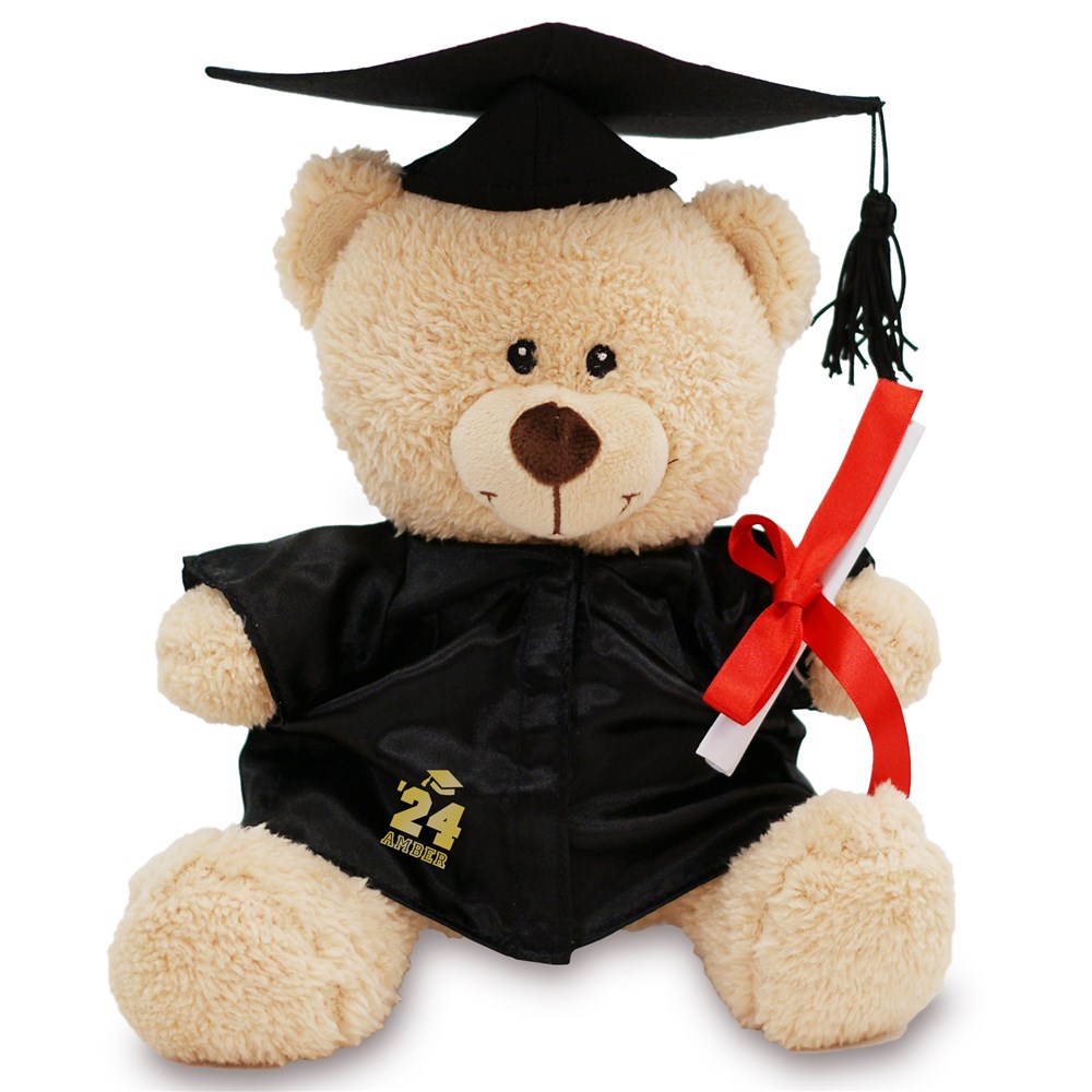 Personalized Cap & Gown Graduation Teddy