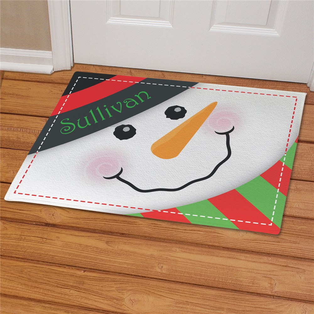 Personalized Snowman Winter Doormat GiftsForYouNow