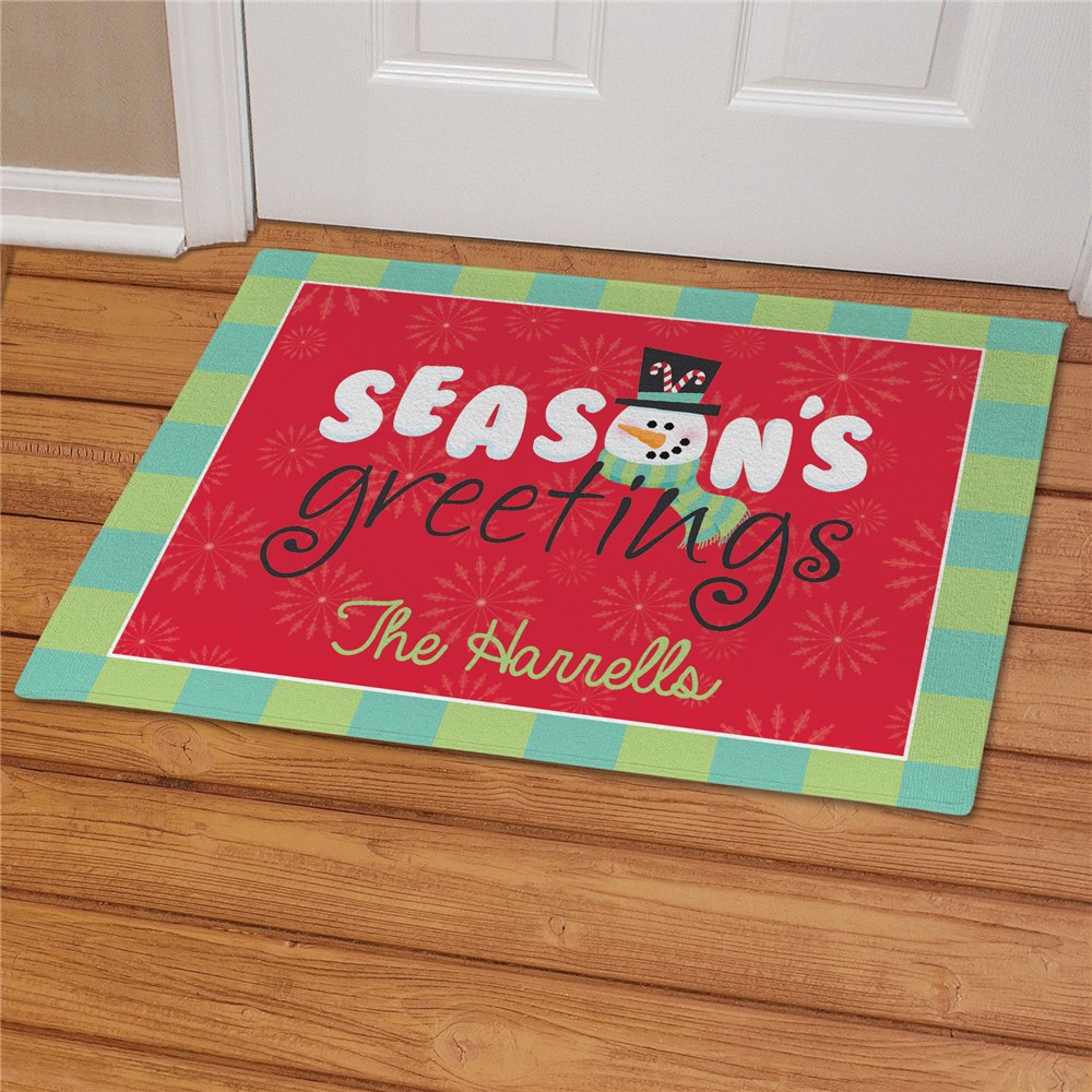 Winter DoormatPersonalized Season's Greetings Doormat