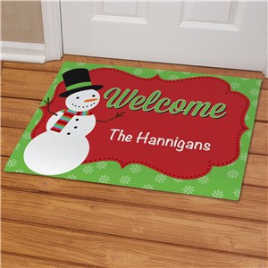 Personalized Snowman Welcome Doormat 83180207X