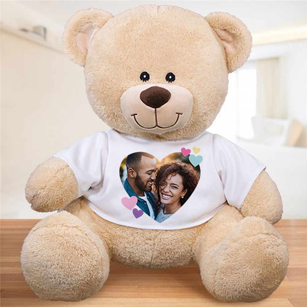 Personalized Heart Photo Teddy Bear