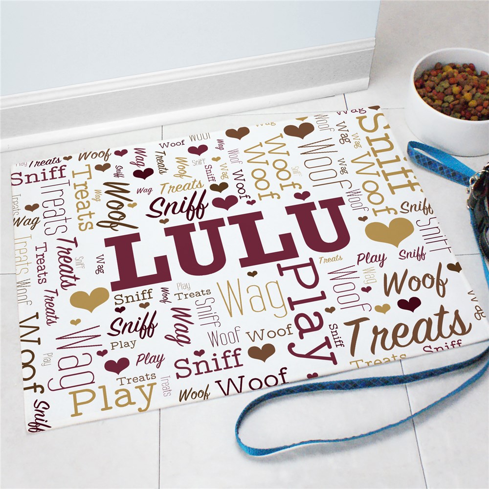 Personalized Pet Word-Art Mat | Personalized Word Art