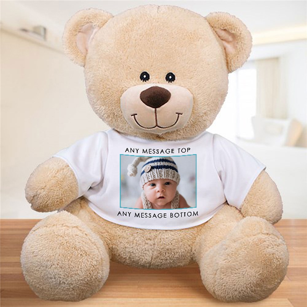 Personalized Photo and 2 Message Lines Teddy Bear 8322012X