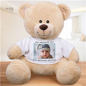 Personalized Photo and 2 Message Lines Teddy Bear 8322012X