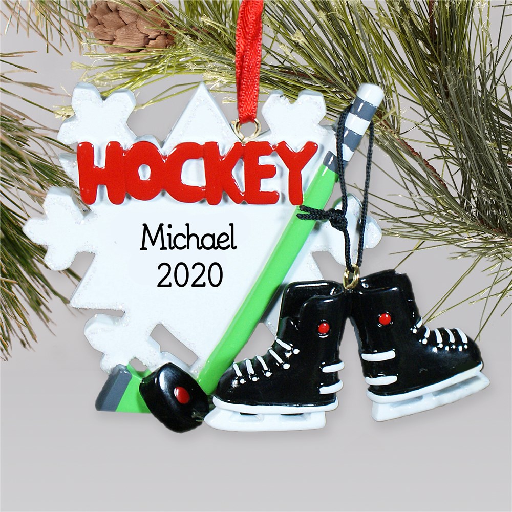Personalized Hockey Ornament GiftsForYouNow