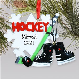 Personalized Hockey Ornament | Personalized Hockey Skate Ornament for Kids