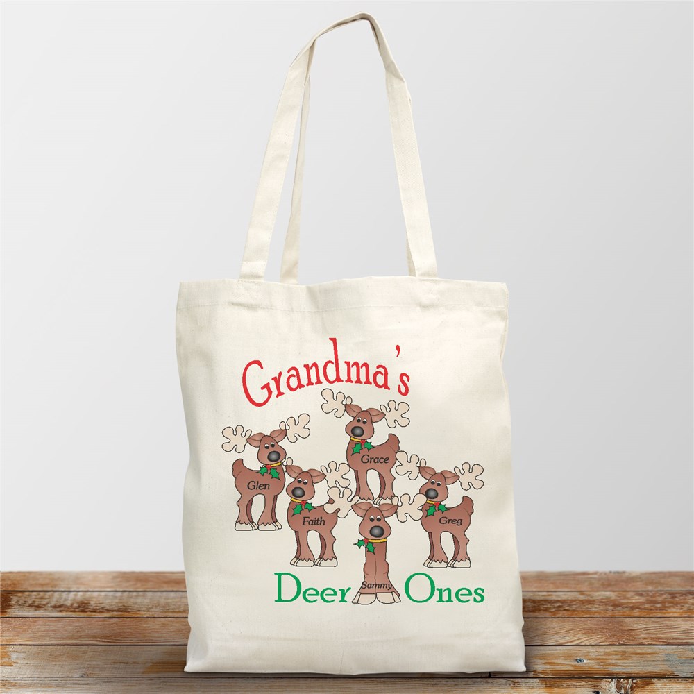 Deer Ones Personalized Canvas Tote Bag
