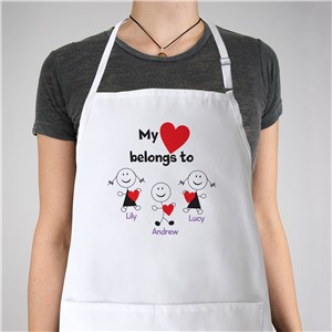 Personalized Belongs To Heart Apron | Personalized Gifts For Grandma