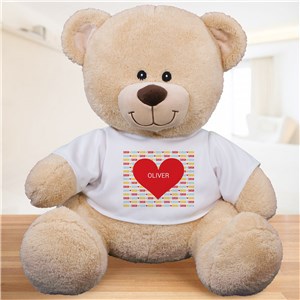 Personalized Red Heart Kids Bear | Valentine Day Teddy Bears