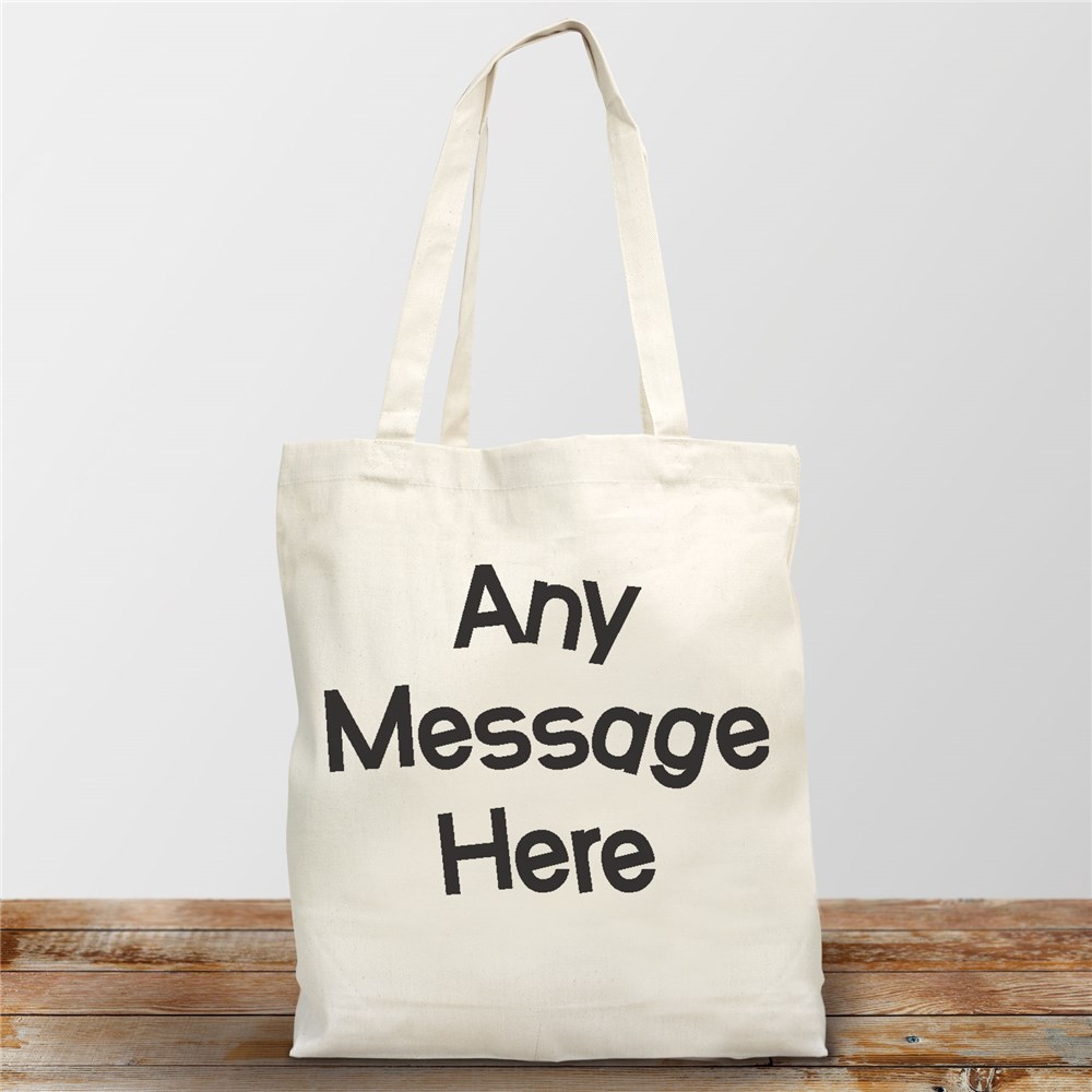 Crazy Message Personalized  Canvas Tote Bag