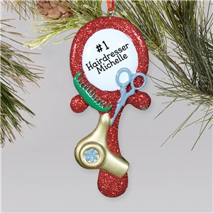 Personalized hairdresser Christmas Ornament