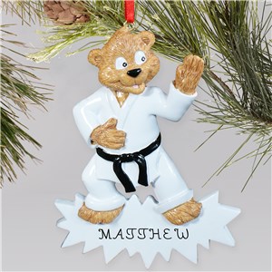Personalized Karate Bear Ornament | Personalized Christmas Ornaments For Kids