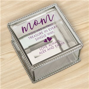 Personalized Mom True and Treasured Jewelry Box | Mother's Day Keepsakes
