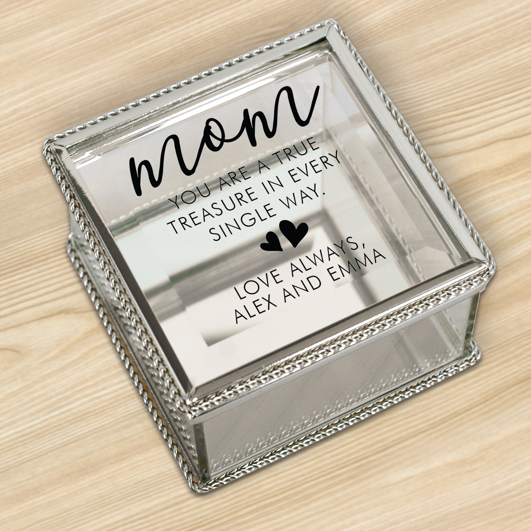 Personalized Mom True and Treasured Jewelry Box | Mother's Day Keepsakes