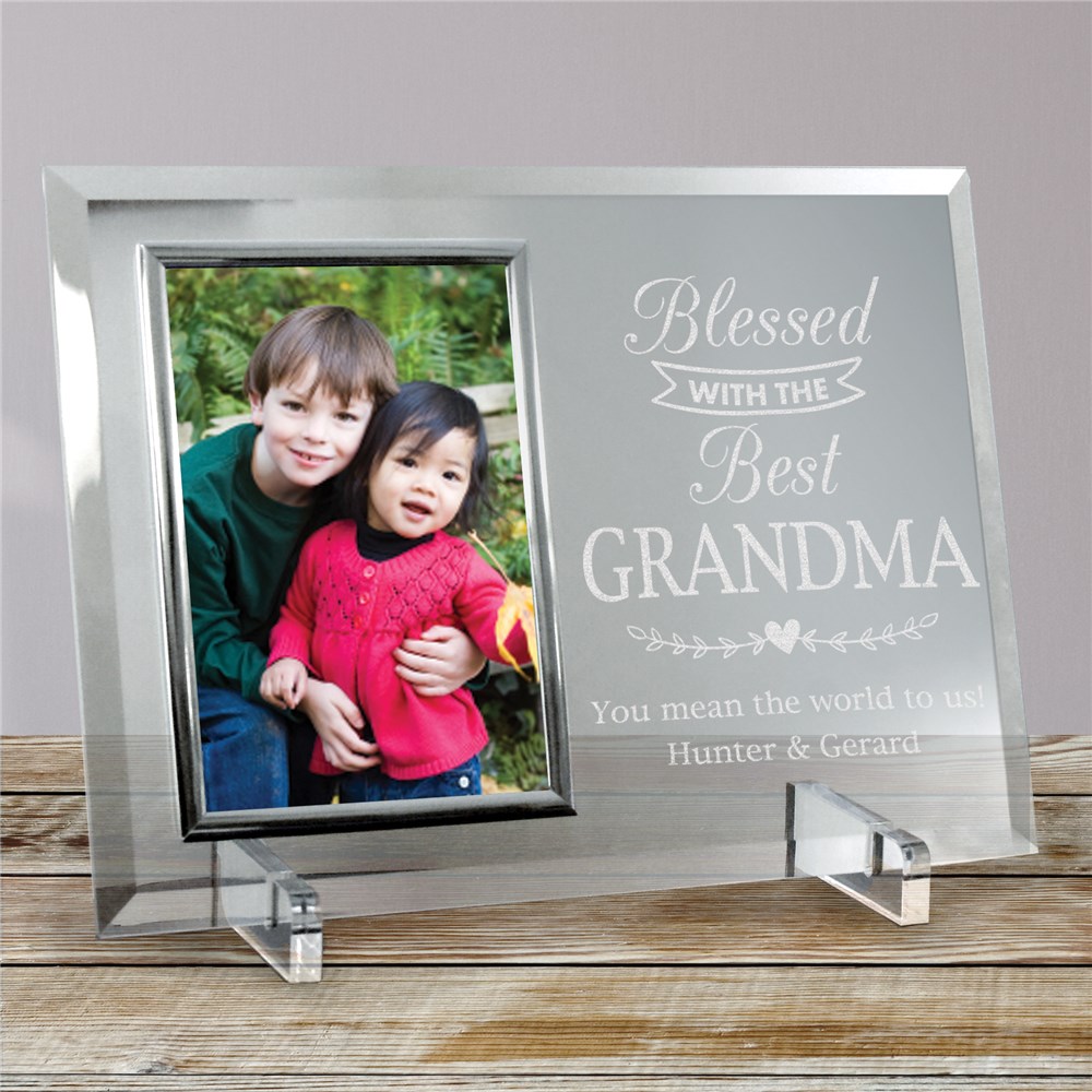 Engraved Picture Frame For Mom | Blessed With The Best Gifts