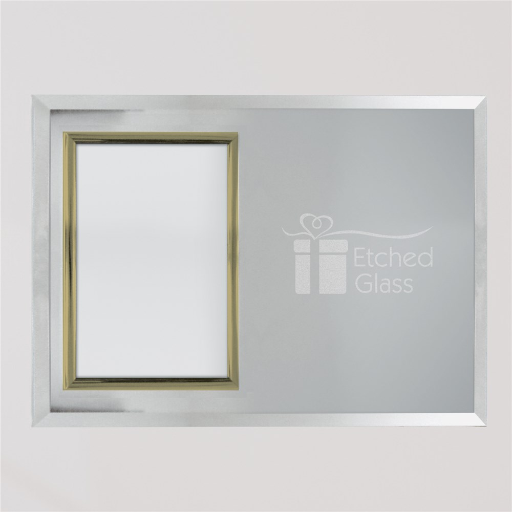Customized Glass Picture Frames | Initial Engraved Glass Frame