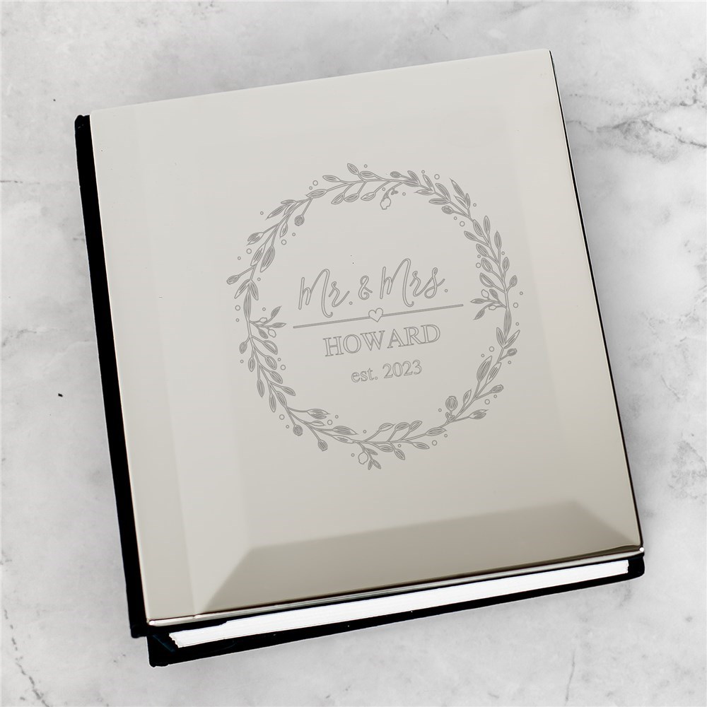 Engraved Silver Wedding Album | Engraved Silver Anniversary Album