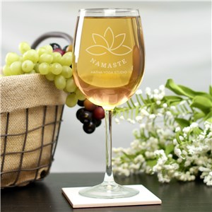 Engraved Corporate Logo Wine Glass