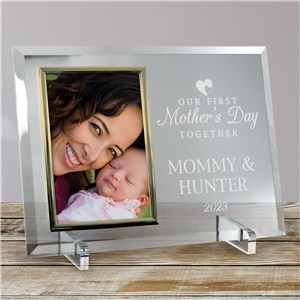 Engraved Our First Mother's Day Together Glass Frame