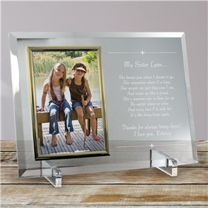 My Sister Frame Beveled Glass | Personalized Picture Frames