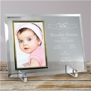 In the Beginning New Baby Beveled Glass Picture Frame 8519218