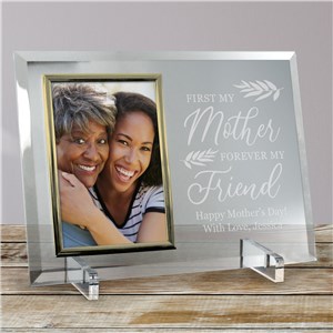 Engraved Forever My Friend Glass Frame for Mom
