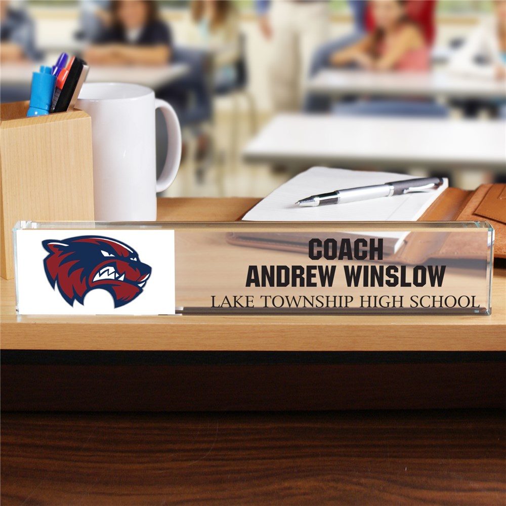 Personalized Photo Coach Name Plate 85220599