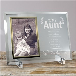To My Aunt Frame Beveled Glass Picture Frame