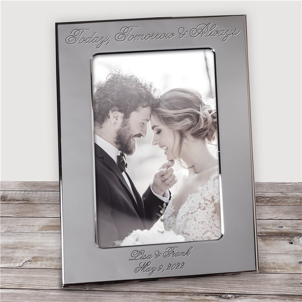 Engraved Silver Wedding Picture Frame GiftsForYouNow