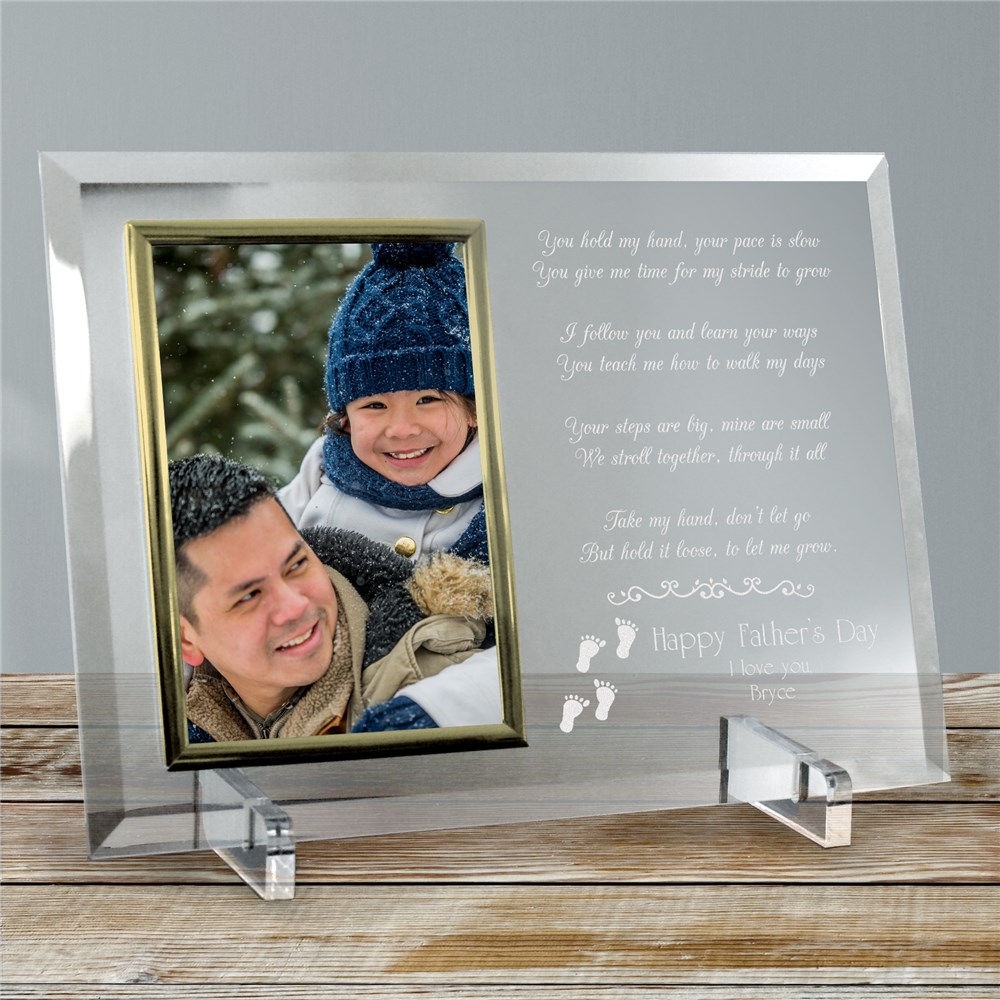 Engraved Fathers Day Glass Frame GiftsForYouNow