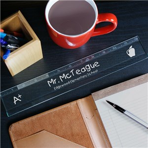 Personalized Teacher Glass Ruler | Personalized Teacher Gifts
