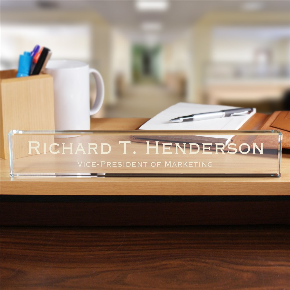 Engraved Executive Name Plate | Personalized Office Gifts For Him